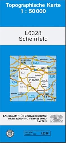 TK50 L6328 Scheinfeld: Topographische Karte 1:50000 (TK50 Topographische Karte 1:50000 Bayern) von Landesamt für Digitalisierung, Breitband und Vermessung, Bayern